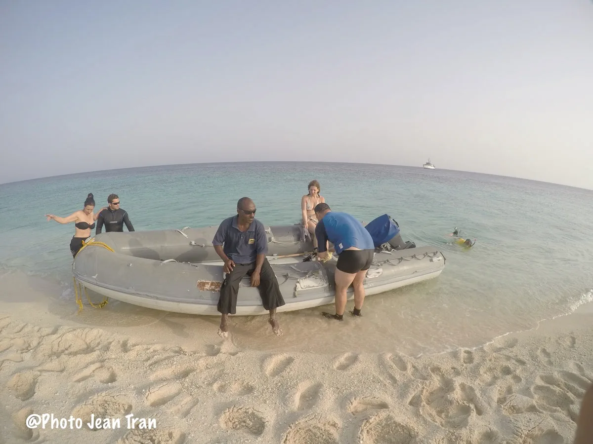 Stop on a desert island
